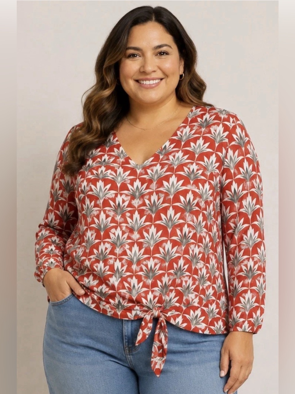 Belle Boho by Kim Gravel Lotus Petals Side Tie Top Florida Sun Size: M - A719949